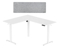 Silver Monkey Biurko elektryczne ECD-300 white + DESK MAT XL Jasnoszara - 1351558 - zdjęcie 1